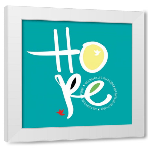 Hope White Modern Wood Framed Art Print by Rodriquez Jr, Enrique
