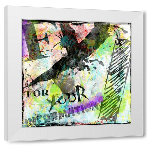 FYI White Modern Wood Framed Art Print by Rodriquez Jr, Enrique