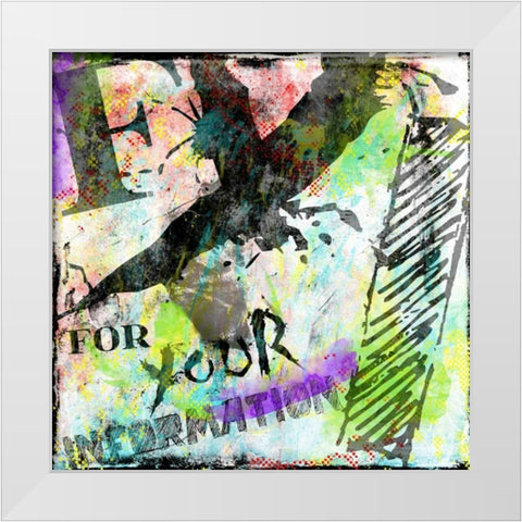 FYI White Modern Wood Framed Art Print by Rodriquez Jr, Enrique