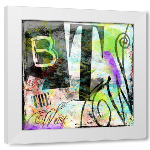 BTW White Modern Wood Framed Art Print by Rodriquez Jr, Enrique