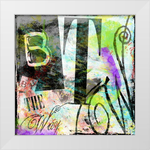 BTW White Modern Wood Framed Art Print by Rodriquez Jr, Enrique