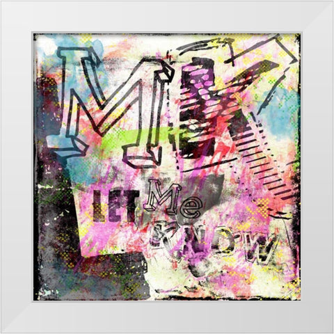LMK White Modern Wood Framed Art Print by Rodriquez Jr, Enrique
