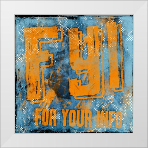 FYI C White Modern Wood Framed Art Print by Rodriquez Jr, Enrique