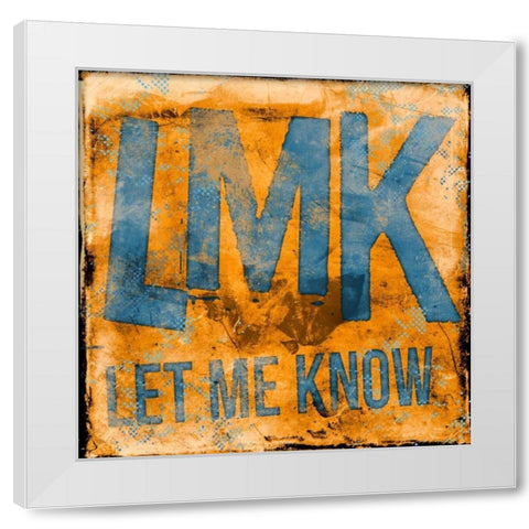 LMK D White Modern Wood Framed Art Print by Rodriquez Jr, Enrique