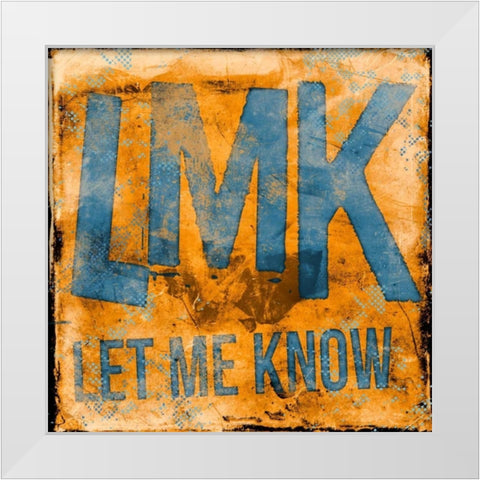 LMK D White Modern Wood Framed Art Print by Rodriquez Jr, Enrique