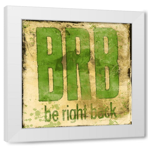 BRB F White Modern Wood Framed Art Print by Rodriquez Jr, Enrique