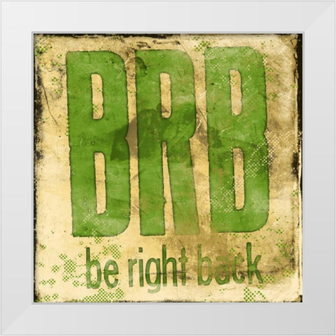 BRB F White Modern Wood Framed Art Print by Rodriquez Jr, Enrique