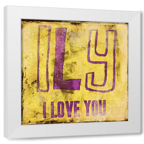 ILY White Modern Wood Framed Art Print by Rodriquez Jr, Enrique