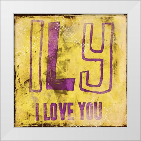 ILY White Modern Wood Framed Art Print by Rodriquez Jr, Enrique