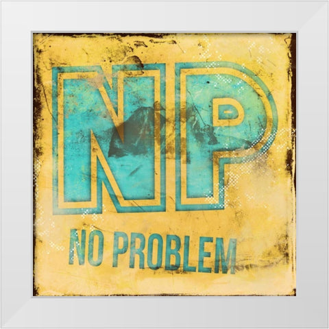 NP White Modern Wood Framed Art Print by Rodriquez Jr, Enrique