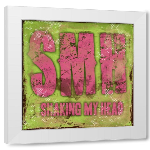 SMH White Modern Wood Framed Art Print by Rodriquez Jr, Enrique