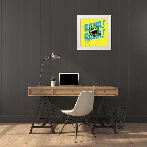 Rahr C White Modern Wood Framed Art Print by Rodriquez Jr, Enrique