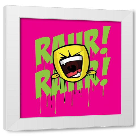 Rahr D White Modern Wood Framed Art Print by Rodriquez Jr, Enrique