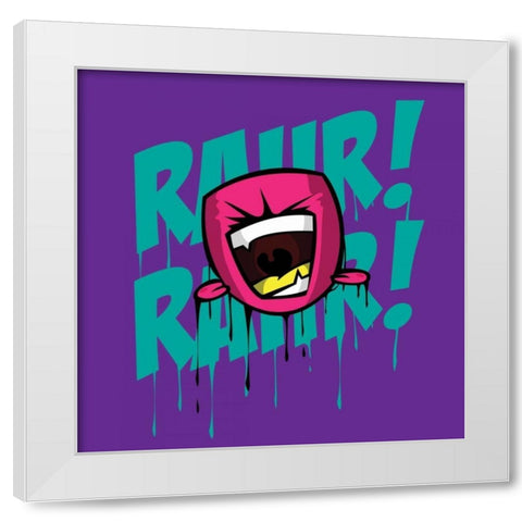 Rahr E White Modern Wood Framed Art Print by Rodriquez Jr, Enrique