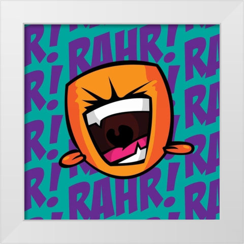 Rahr  F2 White Modern Wood Framed Art Print by Rodriquez Jr, Enrique