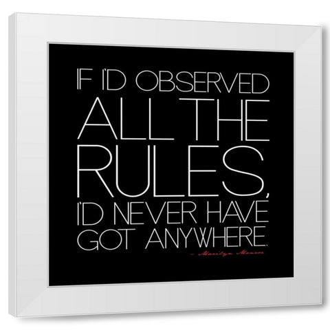 Quotes By A Legend White Modern Wood Framed Art Print by Rodriquez Jr, Enrique