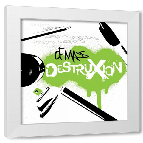 WMD White Modern Wood Framed Art Print by Rodriquez Jr, Enrique
