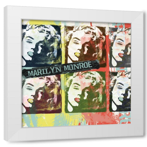 Monroe Figures 2 White Modern Wood Framed Art Print by Rodriquez Jr, Enrique