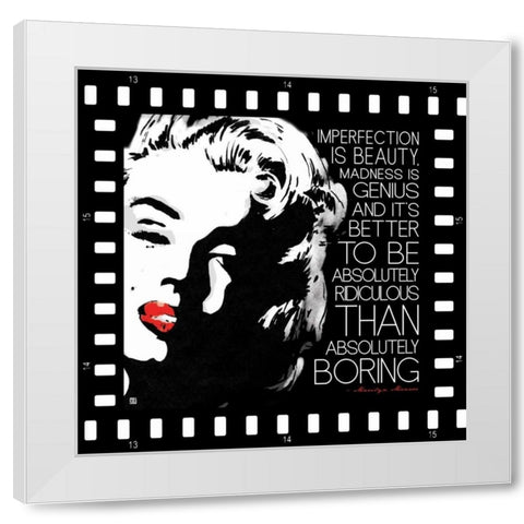 Imperfection is Beauty White Modern Wood Framed Art Print by Rodriquez Jr, Enrique