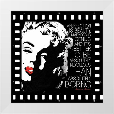 Imperfection is Beauty White Modern Wood Framed Art Print by Rodriquez Jr, Enrique