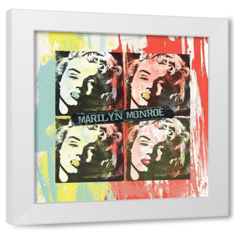 Monroe Painted G White Modern Wood Framed Art Print by Rodriquez Jr, Enrique