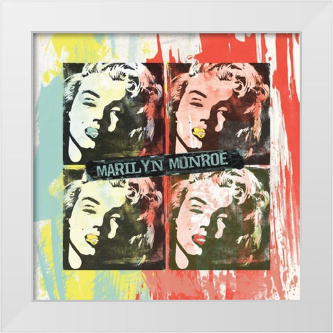Monroe Painted G White Modern Wood Framed Art Print by Rodriquez Jr, Enrique