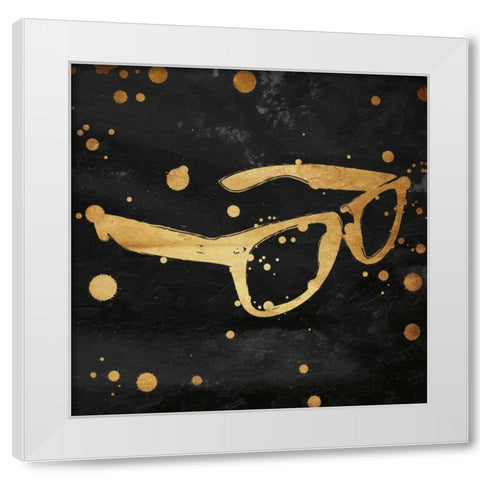 See The Gold Paint White Modern Wood Framed Art Print by Rodriquez Jr, Enrique