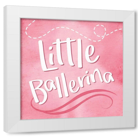 Little Ballerina White Modern Wood Framed Art Print by Rodriquez Jr, Enrique