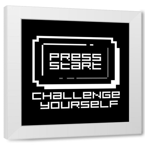 Challenge Yourself Black White Modern Wood Framed Art Print by Rodriquez Jr, Enrique