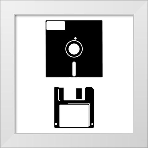 Computer Entertainment 2 White Modern Wood Framed Art Print by Rodriquez Jr, Enrique