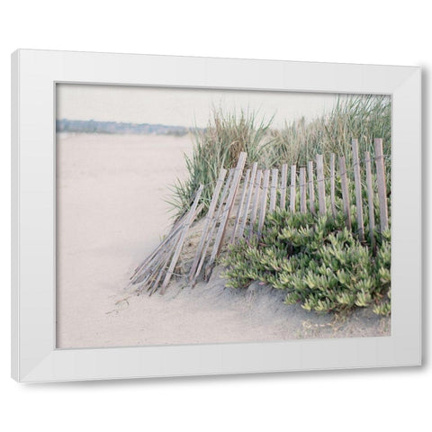 Steps To The Beach I White Modern Wood Framed Art Print by Urquhart, Elizabeth