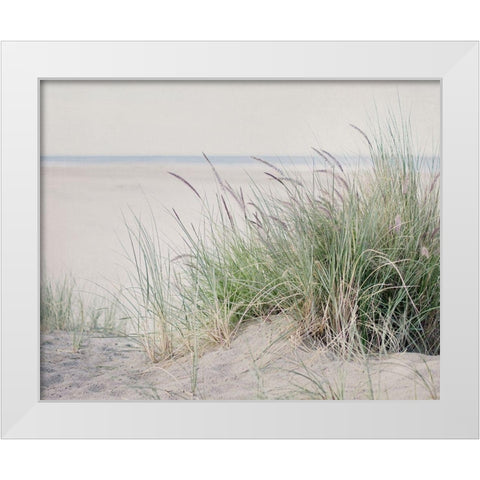 Steps To The Beach II White Modern Wood Framed Art Print by Urquhart, Elizabeth
