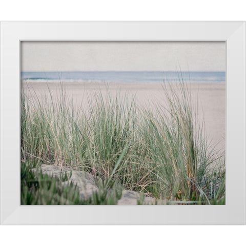 Steps To The Beach IV White Modern Wood Framed Art Print by Urquhart, Elizabeth
