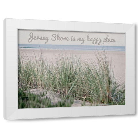 Jersey Happiness White Modern Wood Framed Art Print by Urquhart, Elizabeth