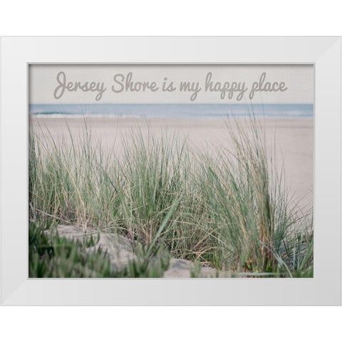 Jersey Happiness White Modern Wood Framed Art Print by Urquhart, Elizabeth