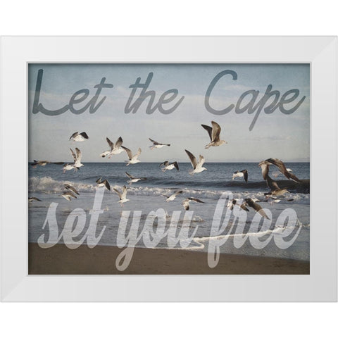 Cape Be Free White Modern Wood Framed Art Print by Urquhart, Elizabeth