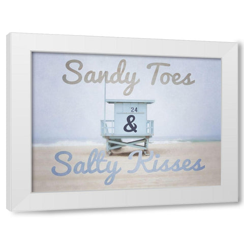 Sandy Toes 1 White Modern Wood Framed Art Print by Urquhart, Elizabeth