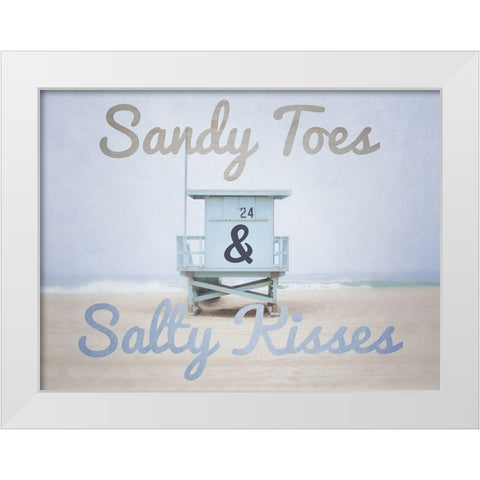 Sandy Toes 1 White Modern Wood Framed Art Print by Urquhart, Elizabeth