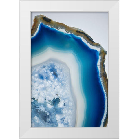 Geode Close Up 3 White Modern Wood Framed Art Print by Urquhart, Elizabeth