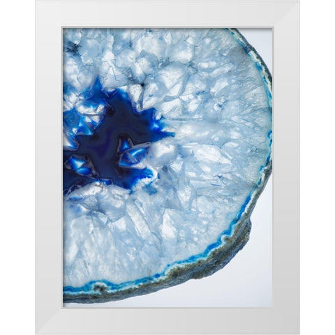 Geode Close Up 4 White Modern Wood Framed Art Print by Urquhart, Elizabeth