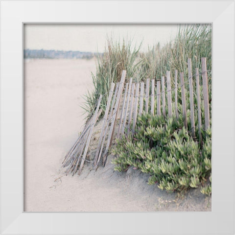 Just Steps To The Beach I White Modern Wood Framed Art Print by Urquhart, Elizabeth