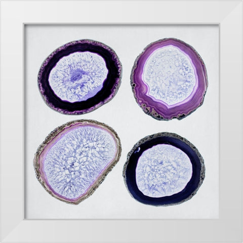Geode Collection 1 White Modern Wood Framed Art Print by Urquhart, Elizabeth