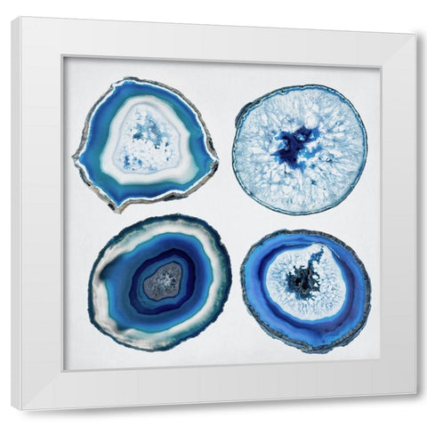 Geode Collection 3 White Modern Wood Framed Art Print by Urquhart, Elizabeth