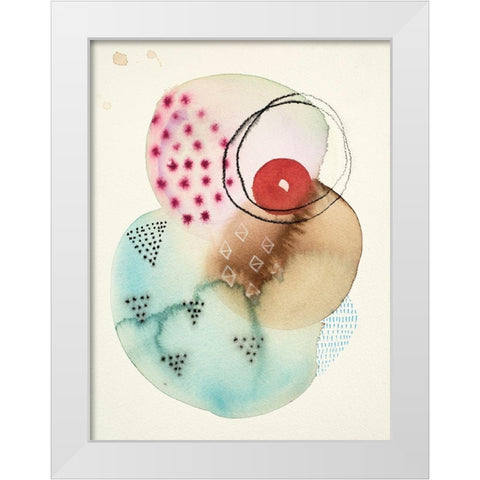 Splash 1 White Modern Wood Framed Art Print by Evans-Sills, Faith