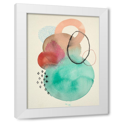 Splash 2 White Modern Wood Framed Art Print by Evans-Sills, Faith