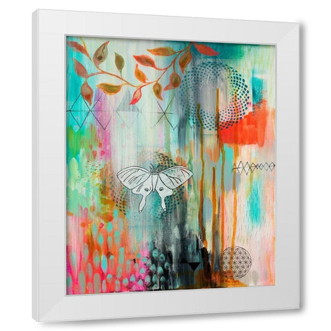 Spiro Butterfly White Modern Wood Framed Art Print by Evans-Sills, Faith