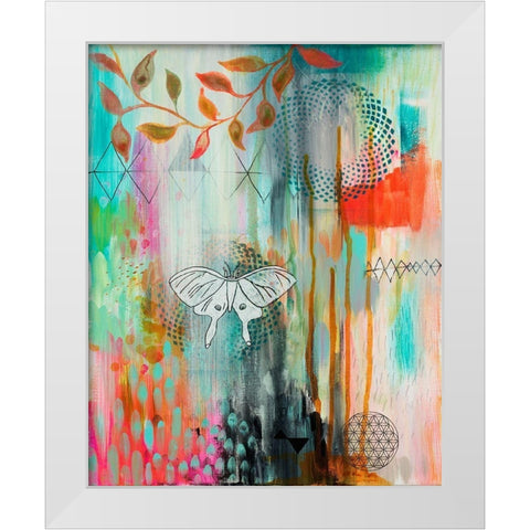 Spiro Butterfly White Modern Wood Framed Art Print by Evans-Sills, Faith