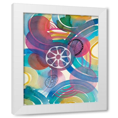 Joyful 2 White Modern Wood Framed Art Print by Evans-Sills, Faith