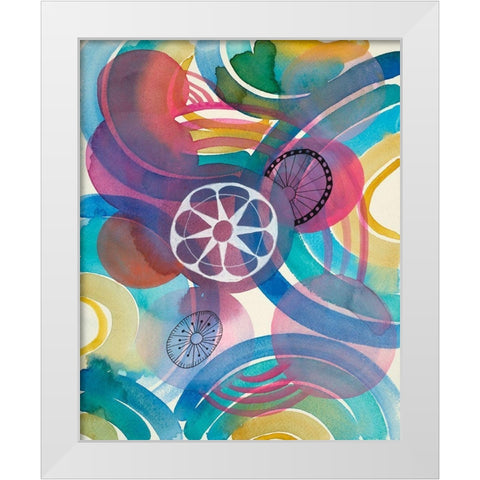 Joyful 2 White Modern Wood Framed Art Print by Evans-Sills, Faith