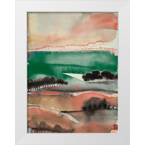 Sunrise Valley 2 White Modern Wood Framed Art Print by Evans-Sills, Faith